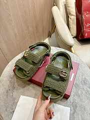 Gucci Women's sandal with Double G Green - 4