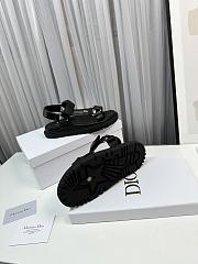 Dior Women's D-Wave Black Lambskin Sandals - 3