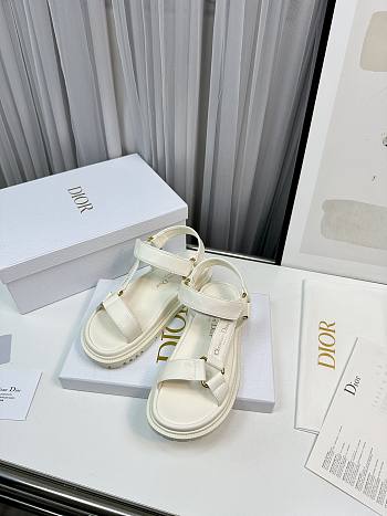 Dior Women's D-Wave White Lambskin Sandals