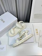 Dior Women's D-Wave White Lambskin Sandals - 3