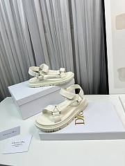 Dior Women's D-Wave White Lambskin Sandals - 2
