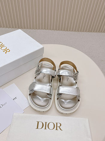 Dior Act Beach Sandals Silver