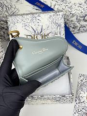 Dior Saddle Bloom Card Holder Gray - Size: 10.5 x 7cm - 4