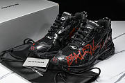 Balenciaga Runner Graffiti Sneaker in black and red - 5