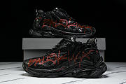 Balenciaga Runner Graffiti Sneaker in black and red - 3