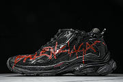 Balenciaga Runner Graffiti Sneaker in black and red - 2