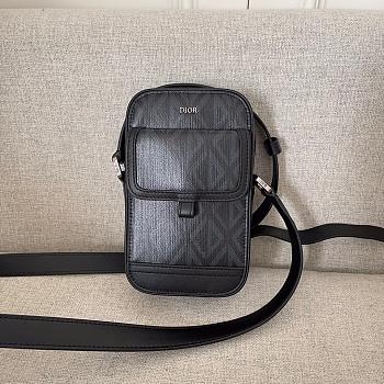 DIOR Diamond CD Hit the Road messenger Men bag - size: 11x19x5cm