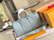 LV Keepall Bandoulière 25 Taurillon Monogram Green - size: 25x15x11CM - 4