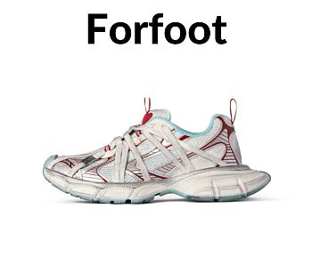 Balenciaga Men's 3xl Extreme Laces B Sneaker in White/red/turquoise/grey
