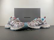 Balenciaga Men's 3xl Extreme Laces B Sneaker in White/red/turquoise/grey - 5