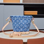 LV Micro Noe Bag Charm Monogram Denim Blue - size: 20.5 x 17.5 x 8.8 cm - 5