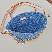 LV Micro Noe Bag Charm Monogram Denim Blue - size: 20.5 x 17.5 x 8.8 cm - 3
