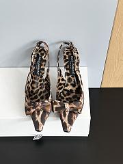 Dolce&Gabbana Leopard-print satin slingbacks - Height: 6.5cm - 3