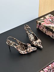 Dolce&Gabbana Leopard-print satin slingbacks - Height: 6.5cm - 4