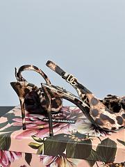 Dolce&Gabbana Leopard-print satin slingbacks - Height: 6.5cm - 2