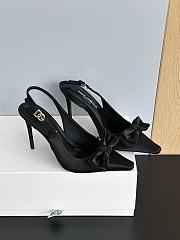 Dolce&Gabbana Satin slingbacks with bow - Height: 6.5cm - 4