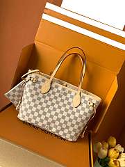 LV Damier Azur Neverfull PM Tote Handbag - size 28 x 14 x 31cm - 1