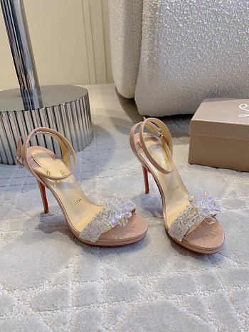 CHRISTIAN LOUBOUTIN Patent Crystal Queen - Height: 12cm