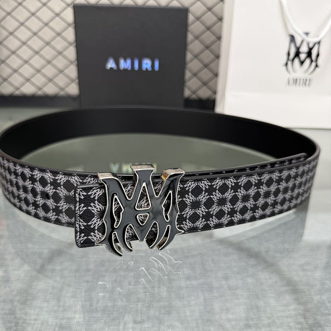 AMIRI MA QUAD 4CM ENAMEL BELT - 1