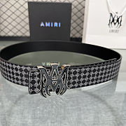 AMIRI MA QUAD 4CM ENAMEL BELT - 1