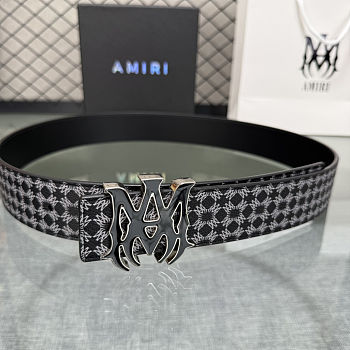 AMIRI MA QUAD 4CM ENAMEL BELT