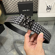 AMIRI MA QUAD 4CM ENAMEL BELT - 5