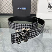 AMIRI MA QUAD 4CM ENAMEL BELT - 4