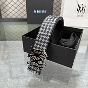 AMIRI MA QUAD 4CM ENAMEL BELT - 3