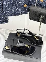 YSL Flat sandals Black  - 5