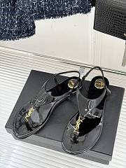 YSL Flat sandals Black  - 4