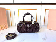 Miu Miu Arcadie matelassé leather tote bag in brown - size: 22X10.5X7.5 cm - 3