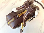 Miu Miu Arcadie matelassé leather tote bag in brown - size: 22X10.5X7.5 cm - 5