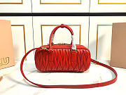 Miu Miu Red Arcadie Matelassé Nappa Leather - size: 27X12X9cm - 5