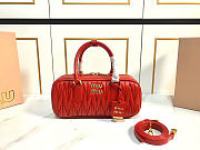 Miu Miu Red Arcadie Matelassé Nappa Leather - size: 27X12X9cm - 4