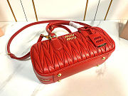 Miu Miu Red Arcadie Matelassé Nappa Leather - size: 27X12X9cm - 3