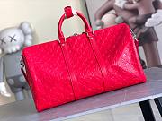 LV Keepall Bandouliere Monogram Mesh 50 Pink - size: 50 x 29 x 23cm - 5