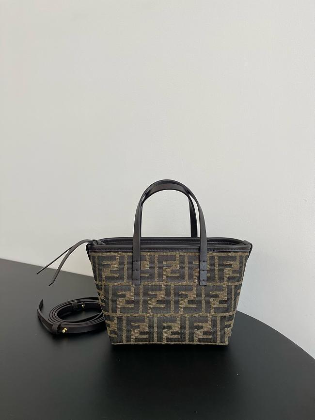Fendi Roll Monogrammed Mini Tote Bag in Black - size: 23*19.5*15cm - 1
