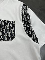 Dior ribbon full print embroidery couple short-sleeved T-shirt - 5