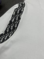 Dior ribbon full print embroidery couple short-sleeved T-shirt - 4