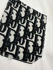 Dior ribbon full print embroidery couple short-sleeved T-shirt - 3