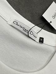 Dior ribbon full print embroidery couple short-sleeved T-shirt - 2