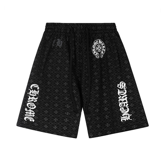 Chrome Hearts Sanskrit Printed Casual Shorts Black - 1