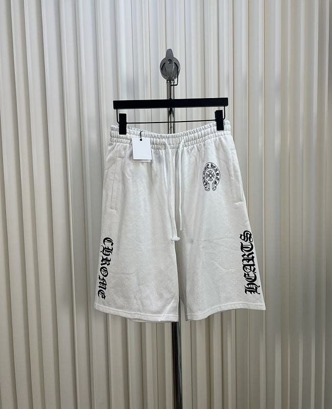 Chrome Hearts Sanskrit Printed Casual Shorts White - 1