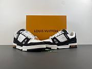 Louis Vuitton LV trainer white black brown LV co-branded original version x2 - 6