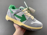 OFF-WHITE Out Of Office OOO Low Tops Light Grey Green OMIA189S24LEA0110555 - 2
