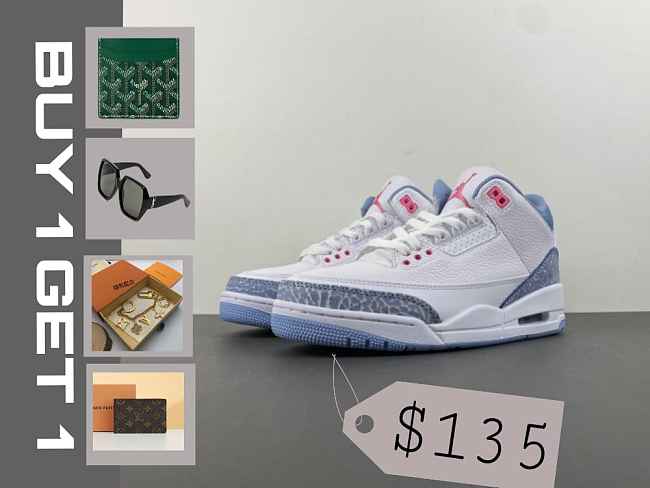 Air Jordan 3 Retro White Cobalt Bliss (GS) HQ0784 - 1