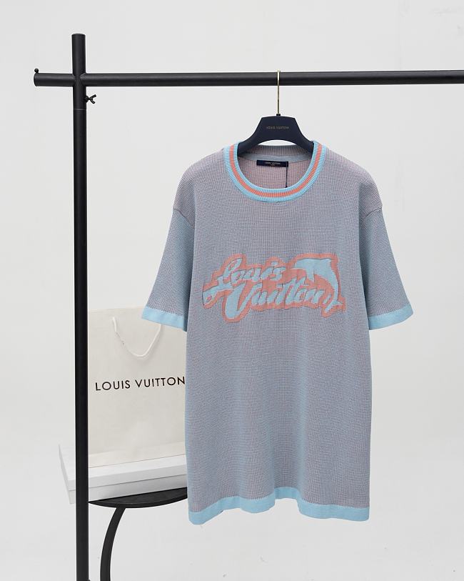 LV new dolphin wool short-sleeved T-shirt - 1
