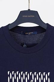 LV heavy-duty beaded letter embroidered short-sleeved T-shirt - 6