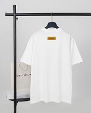  LV Bedroom oil painting graffiti print short-sleeved T-shirt - 5
