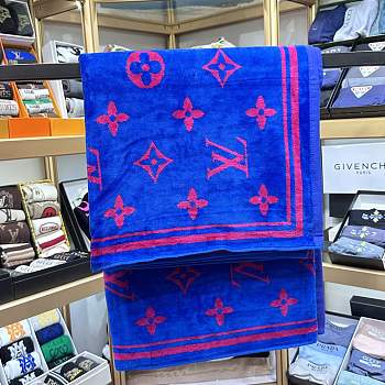 Louis Vuitton Monogram Classic Beach Towel blue Size: 160*90cm
